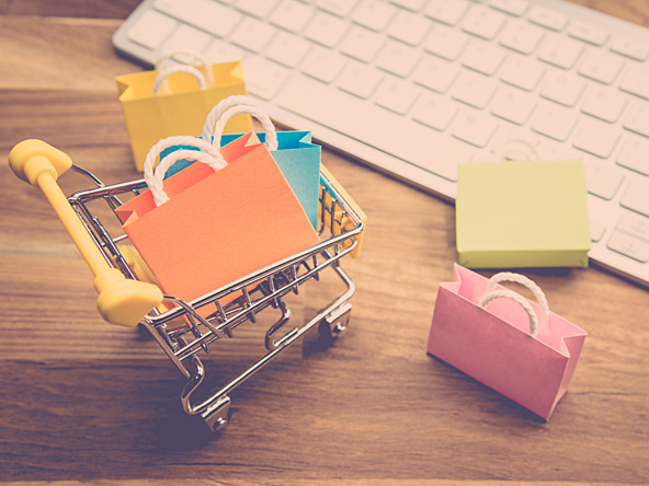 Shopping trolley and keyboard